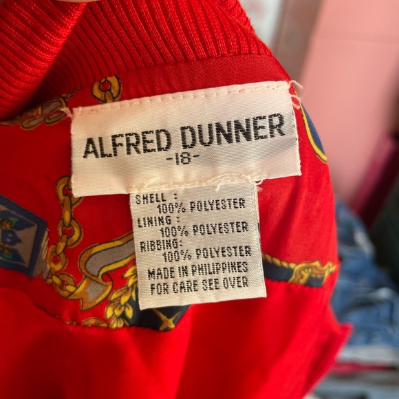 Red Alfred Dunner Bomber Jacket - Picture 3 of 4